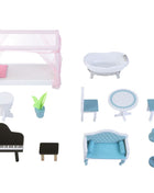 Wooden Dollhouse Emily with LED Lights