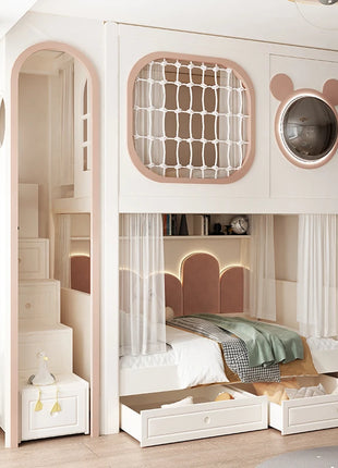 Luxuce Nordic Loft Letti per bambini Decker Guard Rails Personalizzato Single Girls Letti per bambini Stile moderno Camas Infantiles Mobili per la casa