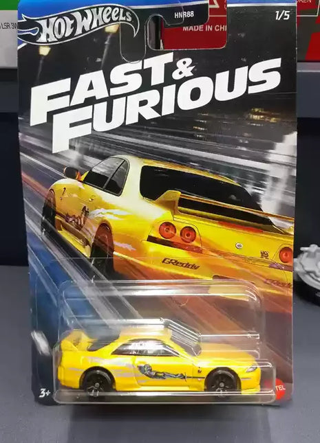 New Hot Wheels Veloce e Furioso a tema non aperto 2024 Diecast Vehicle 1/64 Modello di auto Set completo di 5 pezzi Regali Spedisci ora HRN88