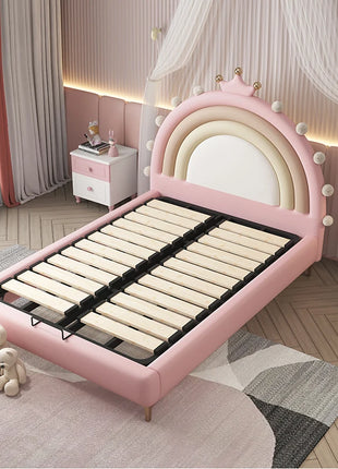 Letti per bambini rosa Europa Decorazione Letti per bambini in legno personalizzati economici semplici Design singolo Moderno Lettino Per Bambini Mobili per la casa