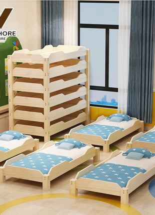 Personalizzato Montessori in legno massello impilabile culla asilo nido mobili vivaio in età prescolare infantile sonno installazione area di riposo precoce Le