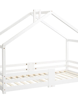 KOMHTOM Letto per bambini 90x200 cm in legno di pino bianco senza materasso