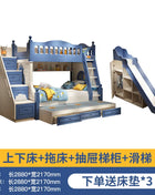 Letto per bambini Ragazzi Letto alto e basso a castello Letto per madre e bambino Scivolo A due strati rialzato