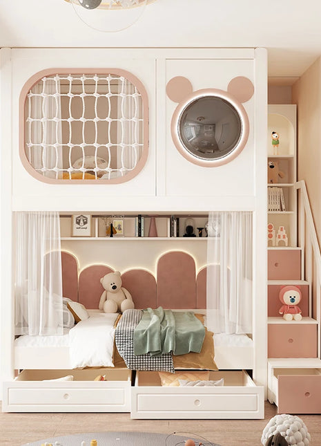 Luxuce Nordic Loft Letti per bambini Decker Guard Rails Personalizzato Single Girls Letti per bambini Stile moderno Camas Infantiles Mobili per la casa