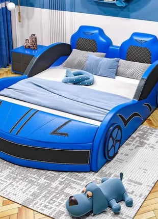 Letti per bambini a forma di auto normale Guardrail di sicurezza Letti per bambini dal design singolo Box Mobili per bambini illuminati in stile moderno per la casa