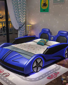 Letti per bambini a forma di auto normale Guardrail di sicurezza Letti per bambini dal design singolo Box Mobili per bambini illuminati in stile moderno per la casa