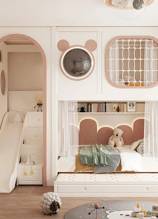 Luxuce Nordic Loft Letti per bambini Decker Guard Rails Personalizzato Single Girls Letti per bambini Stile moderno Camas Infantiles Mobili per la casa