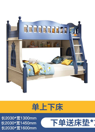 Letto per bambini Ragazzi Letto alto e basso a castello Letto per madre e bambino Scivolo A due strati rialzato