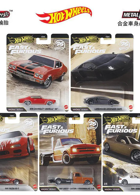 Hot Wheels Fast & Furious Mix 25° Anniversario Modellino Auto in Scala 1:64 Nuovo 2026 Giocattolo da Collezione