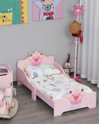 Letto HOMCOM per bambini + 3 anni 143x73x60 cm carico 50 kg rosa