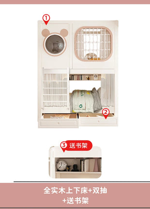 Luxuce Nordic Loft Letti per bambini Decker Guard Rails Personalizzato Single Girls Letti per bambini Stile moderno Camas Infantiles Mobili per la casa