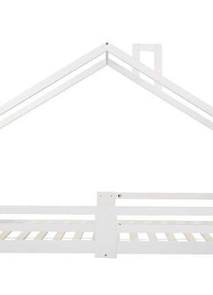 KOMHTOM Letto per bambini 90x200 cm in legno di pino bianco senza materasso