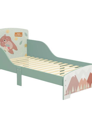 ZONEKIZ Cama Infantil de Madera 143x77x60 cm para Niños de 3-6 Anni Carga 40 kg