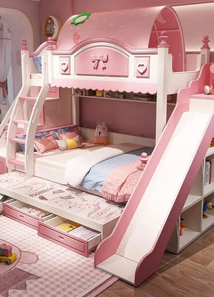 Letti per bambini Luxuce a baldacchino Sicurezza espandibile Design bianco Letto per bambini moderno Principessa Singolo Personalizzato Lettino Per Bambini Mobili per la casa