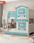 Letto a Castello per Bambine JC, Letto a Due Piani Rosa Stile Principessa con Scivolo