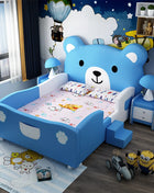 Creativo Orso Del Fumetto Letto Per Bambini Moderno Semplice Letto Principessa In Legno Massello 1.5m Letto Singolo Con Guardrail Cama Mobili Per La Casa