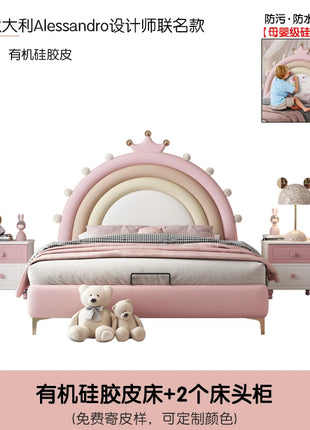 Letti per bambini rosa Europa Decorazione Letti per bambini in legno personalizzati economici semplici Design singolo Moderno Lettino Per Bambini Mobili per la casa