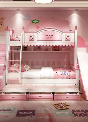 Letti per bambini Luxuce a baldacchino Sicurezza espandibile Design bianco Letto per bambini moderno Principessa Singolo Personalizzato Lettino Per Bambini Mobili per la casa