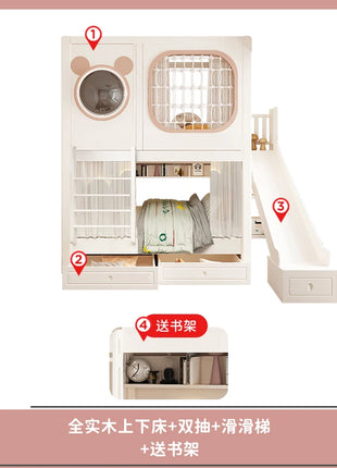 Luxuce Nordic Loft Letti per bambini Decker Guard Rails Personalizzato Single Girls Letti per bambini Stile moderno Camas Infantiles Mobili per la casa