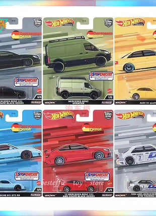 Hot Wheels Deutschland Design Series Modello di auto in lega originale Mercedes Ben C6 Audi S4 Modello di auto Camera Ornamento Ragazzo Regalo di compleanno