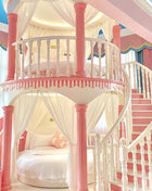Letto a Castello per Bambini J Normal, Decorazione Moderna con Scivolo, Letto Principessa, Box per Bambini, Arredamento per la Casa