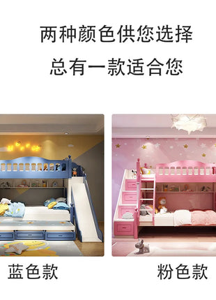 Letto per bambini Ragazzi Letto alto e basso a castello Letto per madre e bambino Scivolo A due strati rialzato