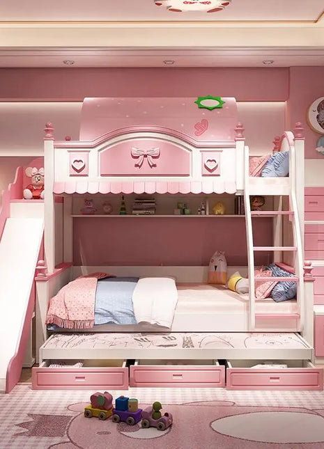 Letti per bambini Luxuce a baldacchino Sicurezza espandibile Design bianco Letto per bambini moderno Principessa Singolo Personalizzato Lettino Per Bambini Mobili per la casa