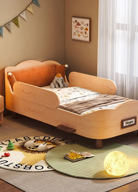 Kojima lettino per bambini in legno massello Montessori con guardrail piccolo bambino splicing grande ragazza principessa ragazzo singolo