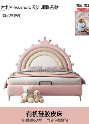 Letti per bambini rosa Europa Decorazione Letti per bambini in legno personalizzati economici semplici Design singolo Moderno Lettino Per Bambini Mobili per la casa