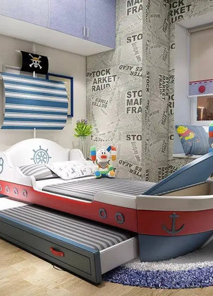 Decorazione europea Letti per bambini Telaio di sicurezza in legno Letto singolo in stile moderno per bambini Design per ragazzi Cama Infantil Mobili per la casa
