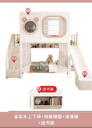 Luxuce Nordic Loft Letti per bambini Decker Guard Rails Personalizzato Single Girls Letti per bambini Stile moderno Camas Infantiles Mobili per la casa