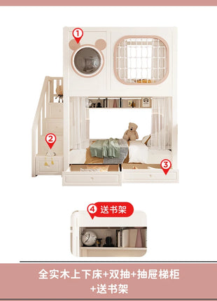 Luxuce Nordic Loft Letti per bambini Decker Guard Rails Personalizzato Single Girls Letti per bambini Stile moderno Camas Infantiles Mobili per la casa