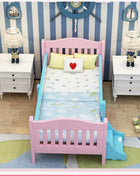 Letto singolo in legno per bambini Princess Lit Enfant, con sponda di sicurezza allargata e cuciture rinforzate, per neonati e bambini