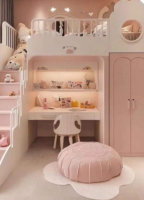 Luxuce Scale Normale Letti per bambini Decker Guardrail Singolo Moderno Ragazze Letti per bambini Principessa Singolo Camas Mobili per bambini Casa