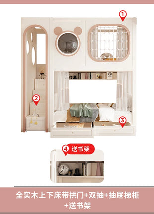 Luxuce Nordic Loft Letti per bambini Decker Guard Rails Personalizzato Single Girls Letti per bambini Stile moderno Camas Infantiles Mobili per la casa