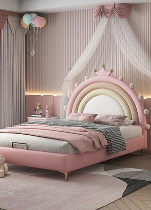 Letti per bambini rosa Europa Decorazione Letti per bambini in legno personalizzati economici semplici Design singolo Moderno Lettino Per Bambini Mobili per la casa