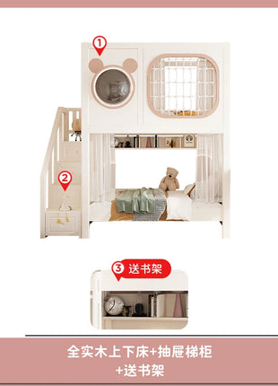 Luxuce Nordic Loft Letti per bambini Decker Guard Rails Personalizzato Single Girls Letti per bambini Stile moderno Camas Infantiles Mobili per la casa