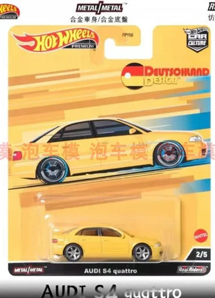 Hot Wheels Deutschland Design Series Modello di auto in lega originale Mercedes Ben C6 Audi S4 Modello di auto Camera Ornamento Ragazzo Regalo di compleanno