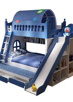 Letto per bambini Ragazzi Letto alto e basso a castello Letto per madre e bambino Scivolo A due strati rialzato