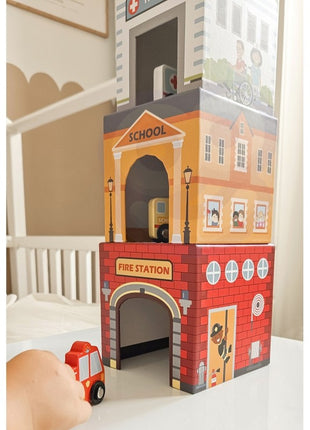 City Vehicles in Boxes Puzzle Cubes