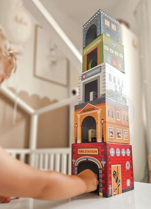 City Vehicles in Boxes Puzzle Cubes