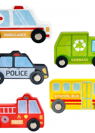 City Vehicles in Boxes Puzzle Cubes