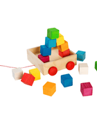 Hand-made Colorful Wooden Building Blocks for Kids – 16 pieces