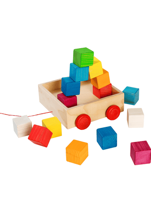 Hand-made Colorful Wooden Building Blocks for Kids – 16 pieces