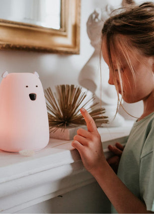 Big Bear Silicone Lamp with Remote - Pink