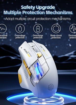 INPHIC A9EXPLORER Mouse Wireless con Luce LED Colorata Design Ergonomico Indicatore di Batteria e Display di Alimentazione  Ideale per Ufficio e Giocattoli Mouse per Computer per Ufficio