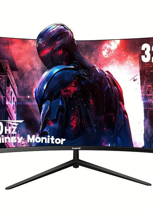 Schermo pz Gawfolk da 32 pollici monitor da gioco 1K 240Hz 1800R 1ms FreeSync 100 SRGB HDTV21 DisplayPort compatibile con montaggio a parete 75  75MM Wall  Nero