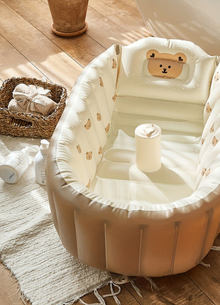 Vasca da bagno gonfiabile per bambini coreana Vasca da bagno per bambini di alto livello estetico Vasca da bagno in PVC per bambini portatile pieghevole Vasca da bagno da gioco gonfiabile Vasca da bagno da viaggio