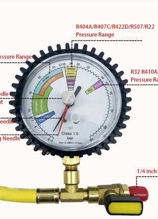 Strumento di misurazione della pressione a nitrato per sistemi di condizionamento dellaria frigoriferi sistemi HVAC R134a R22 R407C R410A R404A R507 R32