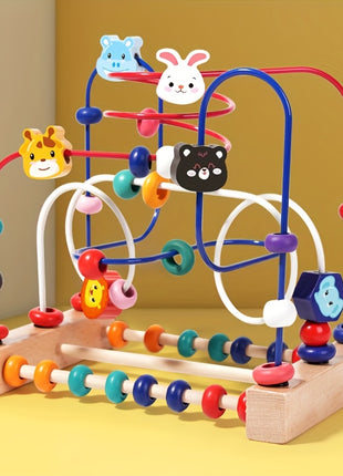 Nuovo arrivo  Giocattolo a perline con animali a tre linee per leducazione precoce lo sviluppo sensoriale e la coordinazione occhiomano Perfetto per regali di compleanno Halloween e Natale